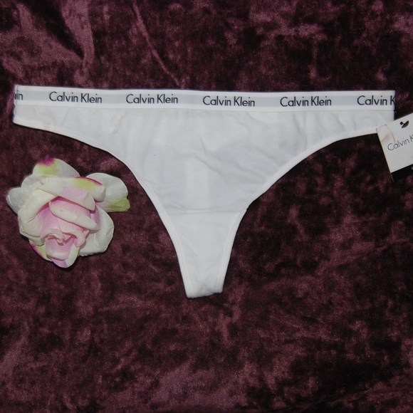 Calvin Klein Other - NWT Calvin Klein White Thong Signature Sz L